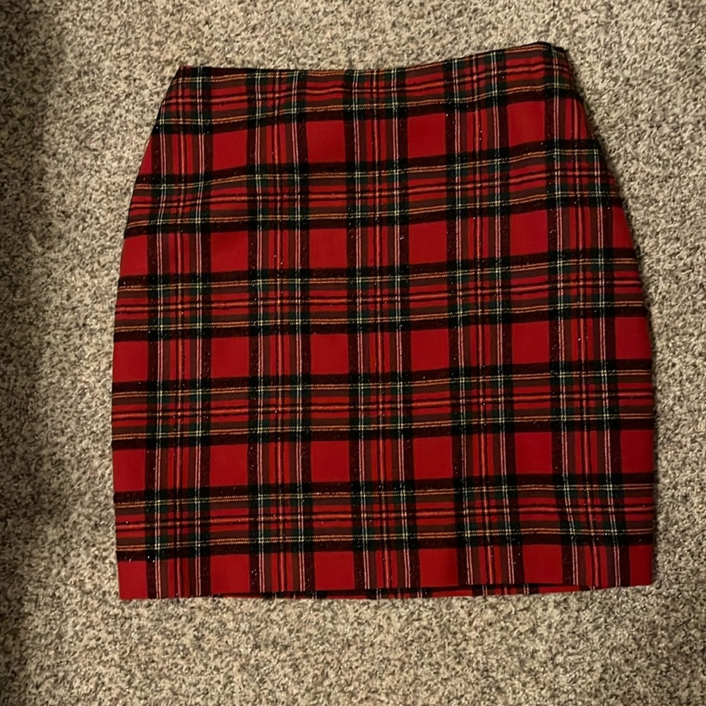 Talbots Wool blend plaid skirt